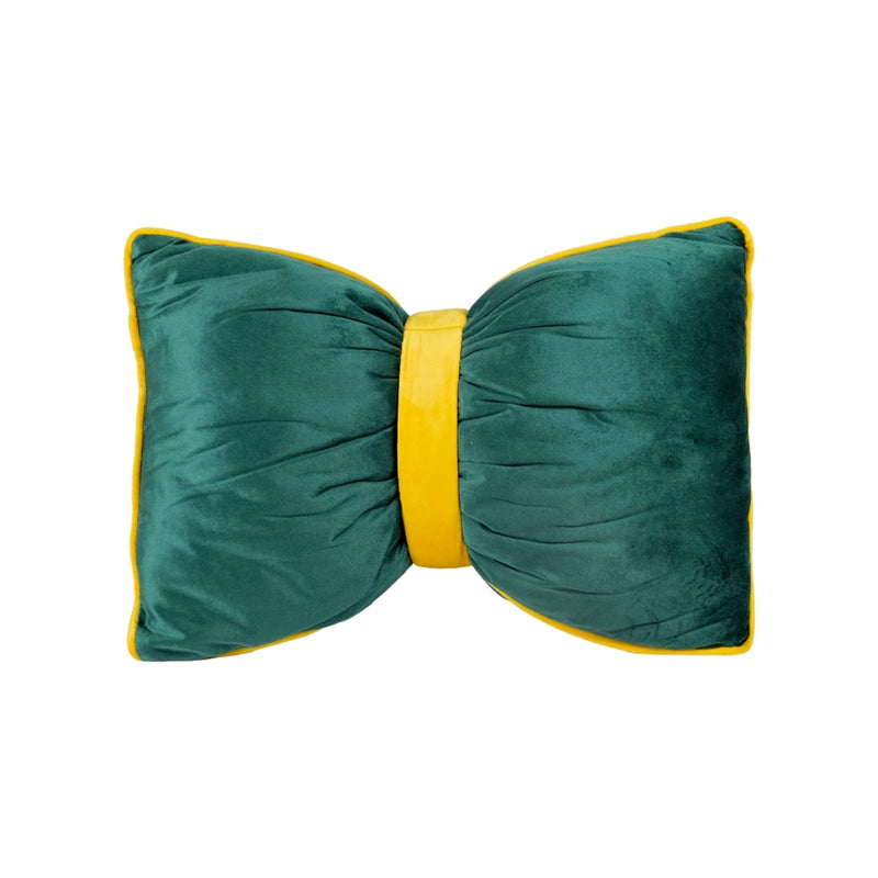 Cuscino in Tessuto Fiocco Verde 45 x 30 cm