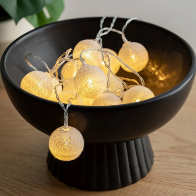 Filo Palline Luminose Bianco