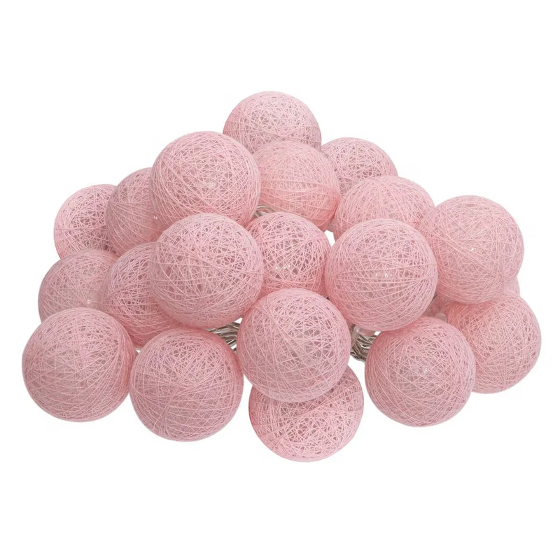 Filo Palline Luminose Rosa