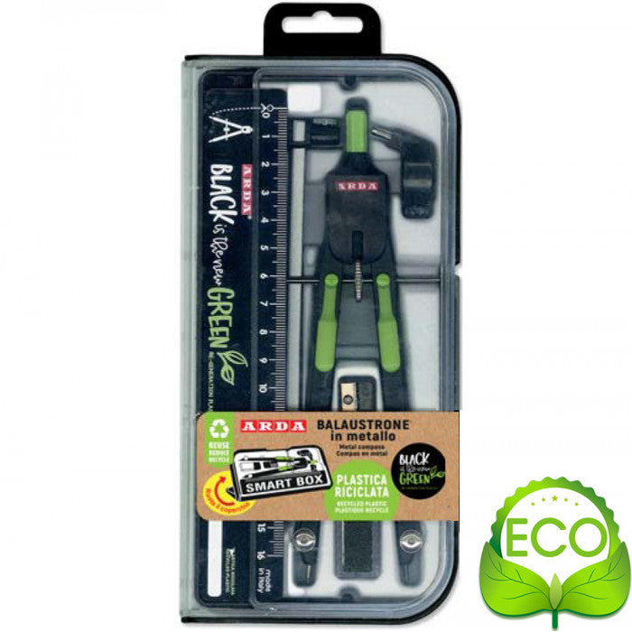Compasso Balaustrone a Frizione Re-Generation Arda Black a 2 Snodi con Apertura Rapida