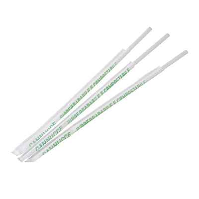 Cannucce Biocompostabili Imballo Singolo 21 cm - 200 pezzi
