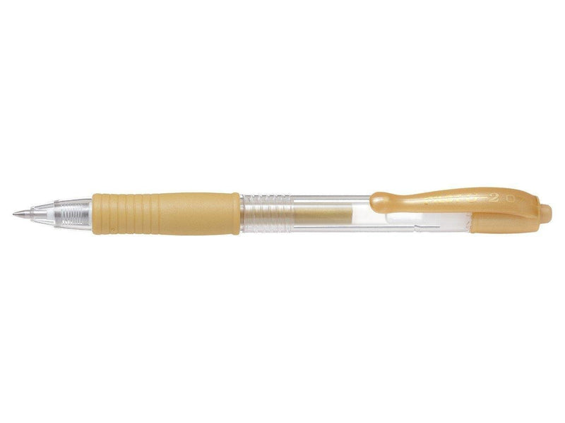 Penna a Sfera Pilot G-2 Grip Metallic a Scatto con Tratto 0,7 mm e Inchiostro Gel Gold