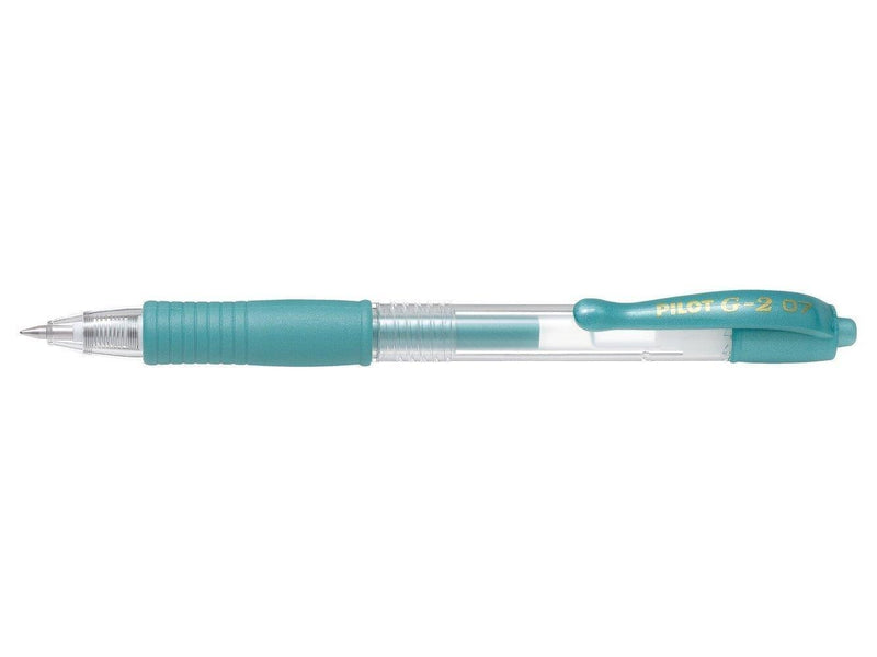 Penna a Sfera Pilot G-2 Grip Metallic a Scatto con Tratto 0,7 mm e Inchiostro Gel Verde