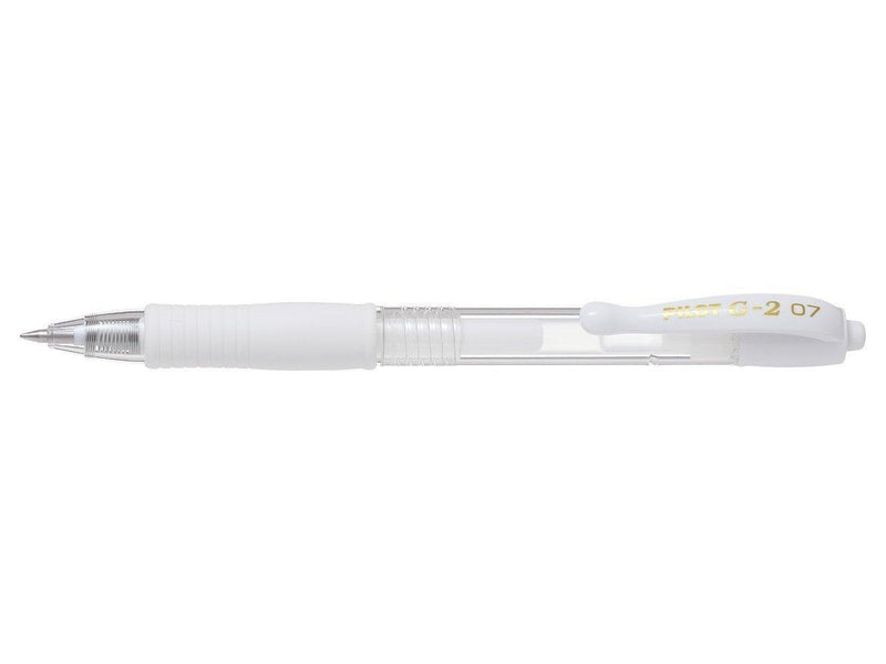 Penna a Sfera Pilot G-2 Grip Pastel a Scatto con Tratto 0,7 mm e Inchiostro Gel Bianco