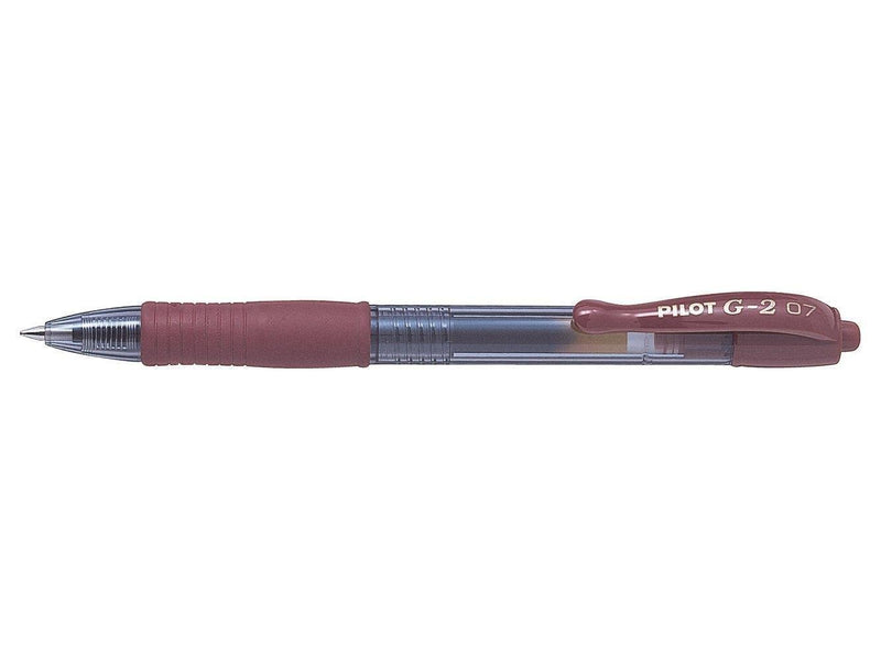Penna a Sfera Pilot G-2 a Scatto con Tratto 0,7 mm e Inchiostro Gel Marrone