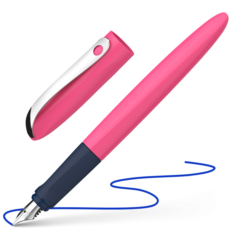Penna Stilografica Cancellabile Ergonomica con Pennino Medio Schneider Wavy Pink