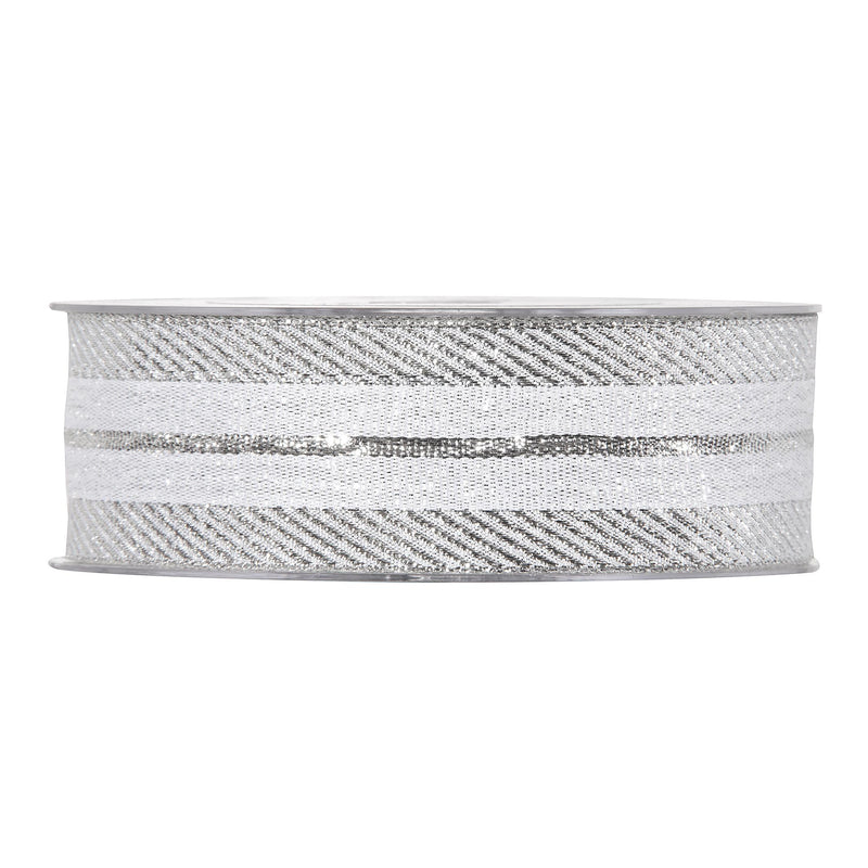 Nastro Lurex Fresna Argento 40 mm x 20 mt