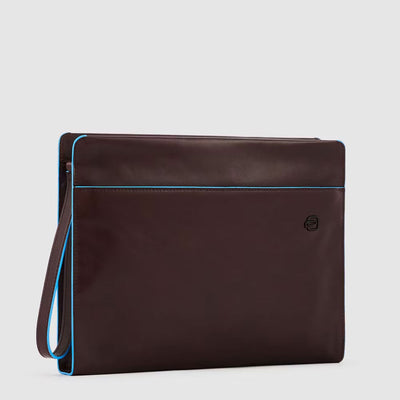 Pochette Piquadro in Pelle Porta Ipad® 11' Blue Square Mogano