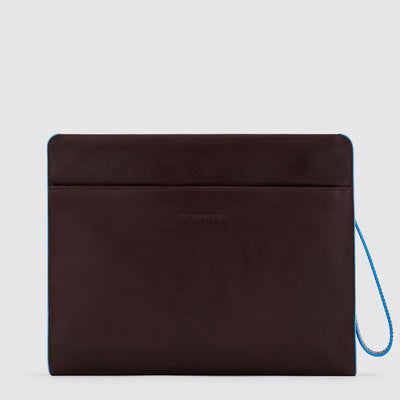 Pochette Piquadro in Pelle Porta Ipad® 11' Blue Square Mogano