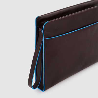 Pochette Piquadro in Pelle Porta Ipad® 11' Blue Square Mogano