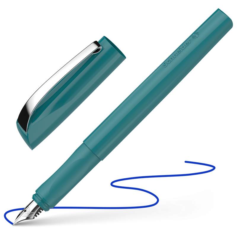 Penna Stilografica Cancellabile Schneider Ceod Colour a Punta Media Petrolio