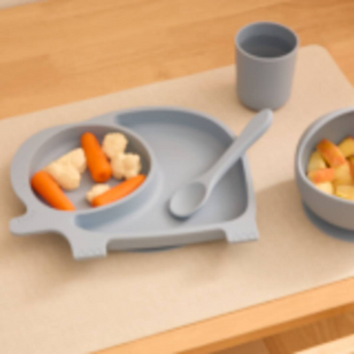 Set Pappa Elefante in Silicone Blu - 4 pezzi