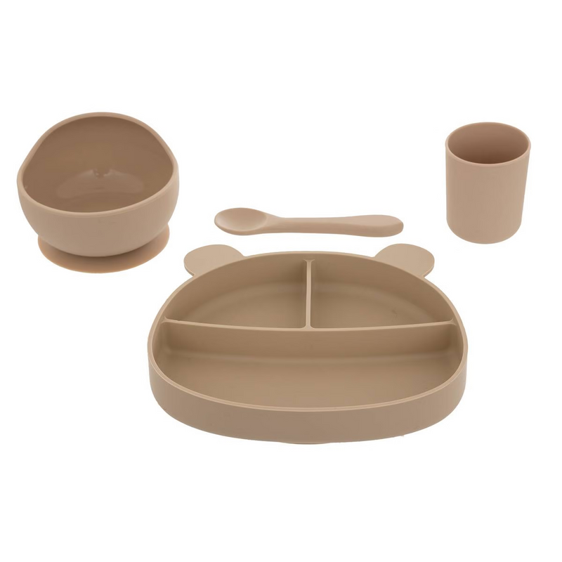 Set Pappa Orsetto in Silicone Ocra - 4 pezzi