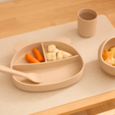 Set Pappa Orsetto in Silicone Ocra - 4 pezzi