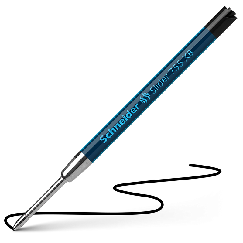 Refill per Penne a Sfera Schneider Slider 755 con Punta XB e Inchiostro Nero