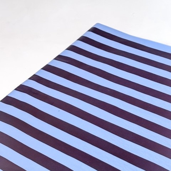 Carta Velina Stripes Bluesky & Cioccolato 62 x 86 cm - 25 pezzi