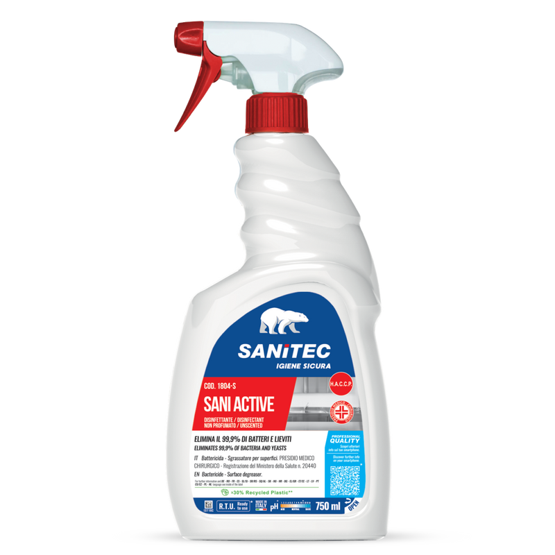Detergente Igienizzante Universale San Active HACCP Presidio Medico Chirurgico 750 ml
