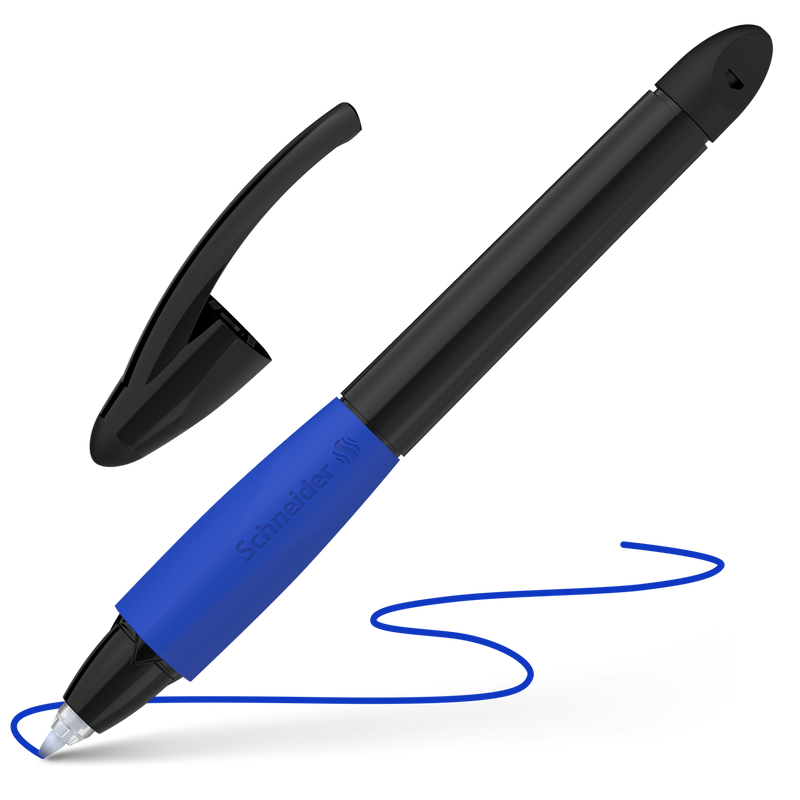 Penna Roller Schneider Base Ball con Cartucce 852 Nero e Blu