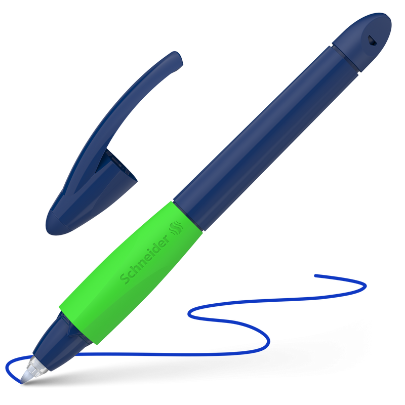 Penna Roller Schneider Base Ball con Cartucce 852 Blu e Verde