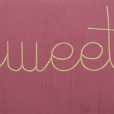 Cuscino in Garza "Sweet" Rosa 50 x 30 cm