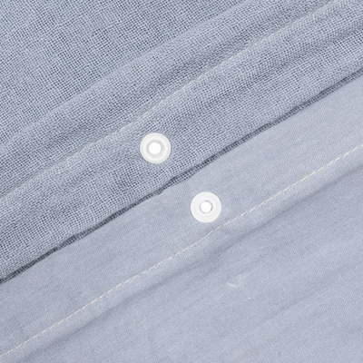 Completo da Lettino in Cotone Blu Grigio 140 x 200 cm