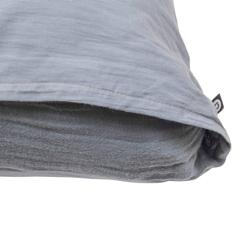 Completo da Lettino in Cotone Blu Grigio 140 x 200 cm