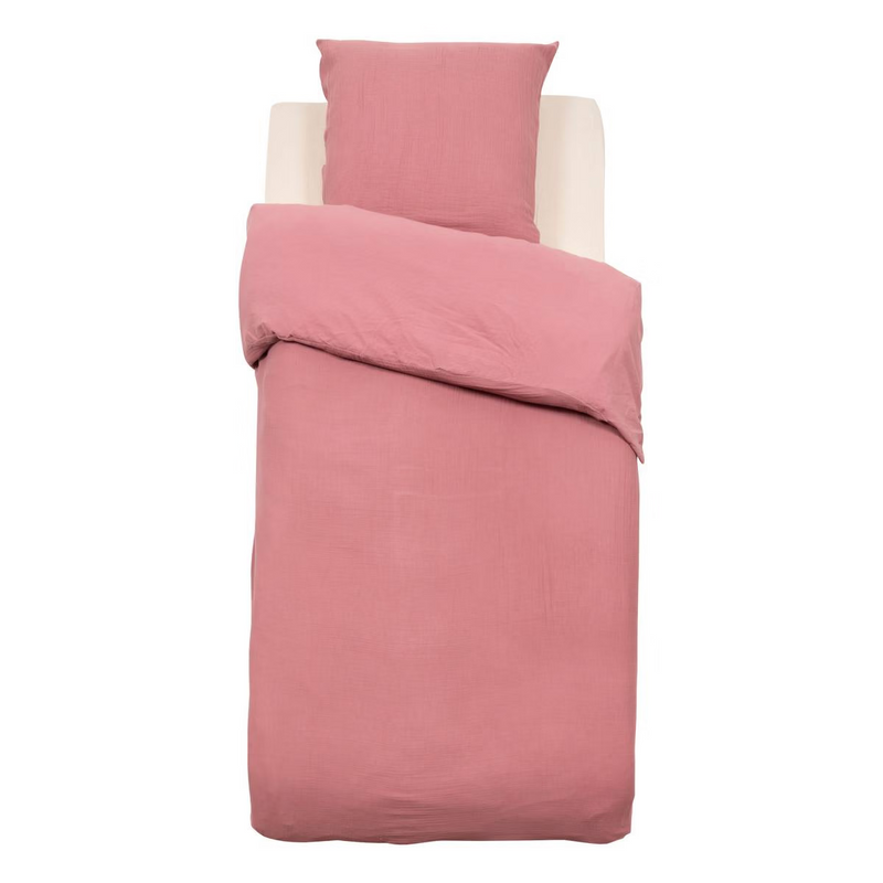 Completo da Lettino in Cotone Rosa Antico 140 x 200 cm