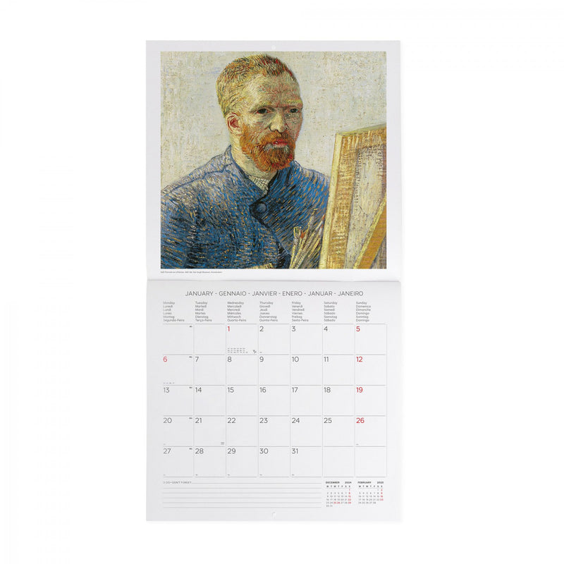 Calendario da Muro 2025 - Vincent Van Gogh - 30 x 29 cm