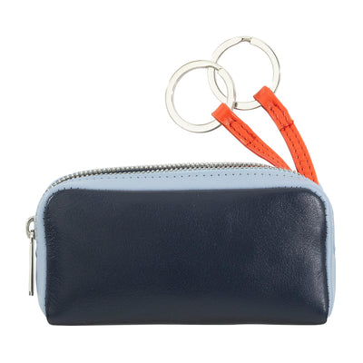 Dudubags Portachiavi in Pelle Vitello Navy Unisex