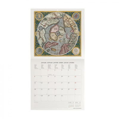 Calendario da Muro 2025 - Vintage Maps - 30 x 29 cm