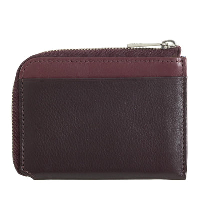 Dudubags Portafoglio Uomo Piccolo in Pelle con RFID Burgundy Scuro