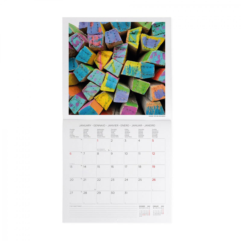 Calendario da Muro 2025 - Live Colourfully - 30 x 29 cm