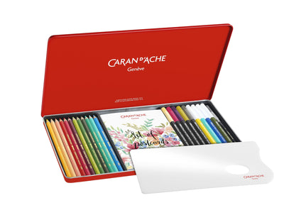 Caran d'Ache Set Mixed Media Botanico 24 Pezzi per Acquerello e Calligrafia