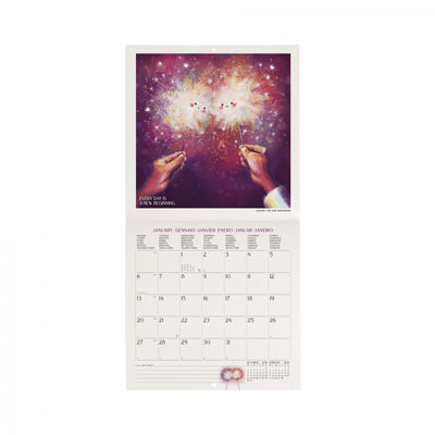 Calendario da Muro 2025 - Good Vibes Only - 18 x 18 cm