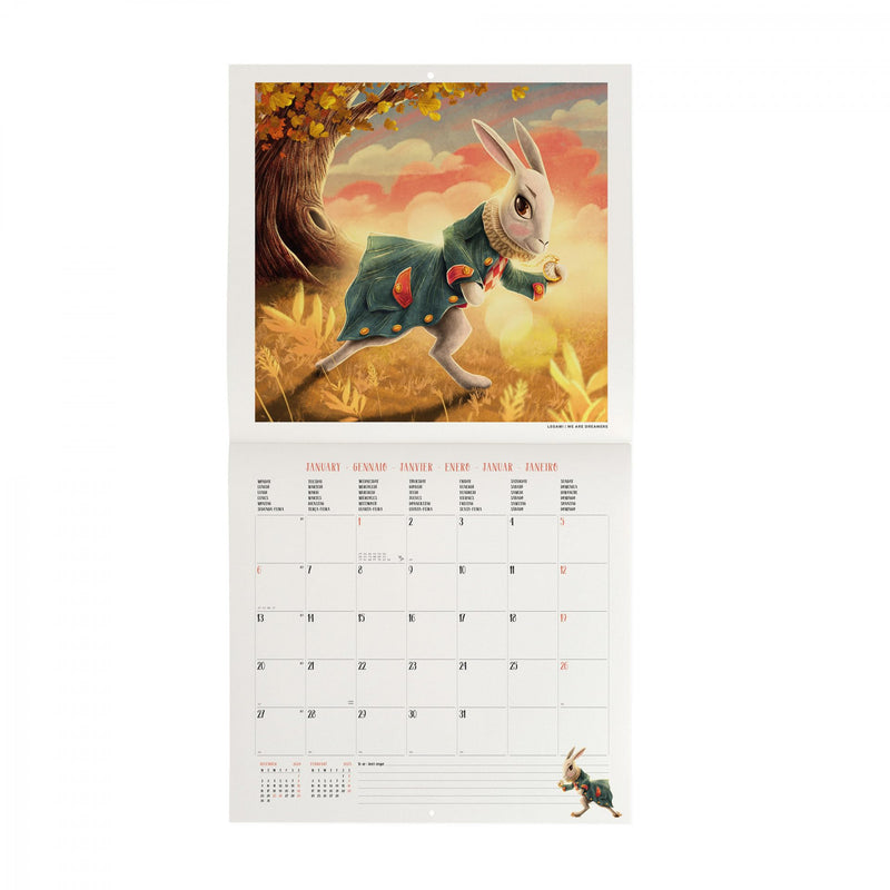 Calendario da Muro 2025 - Alice in Wonderland - 30 x 29 cm