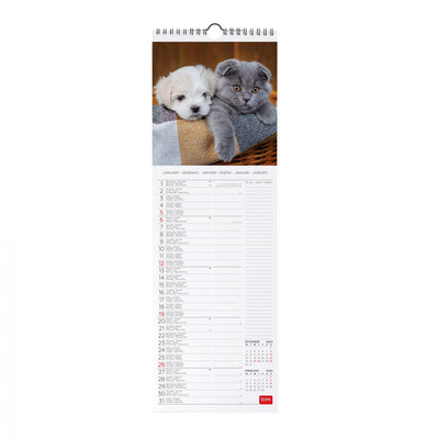 Calendario da Muro 2025 - Best Friends - 16 x 49 cm