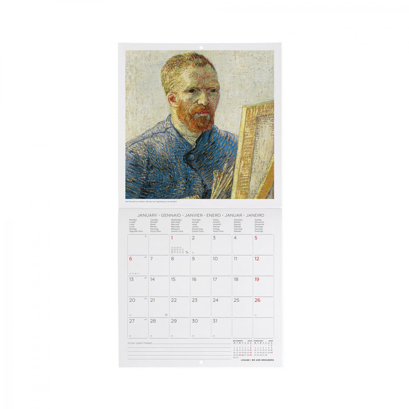 Calendario da Muro 2025 - Vincent Van Gogh - 18 x 18 cm