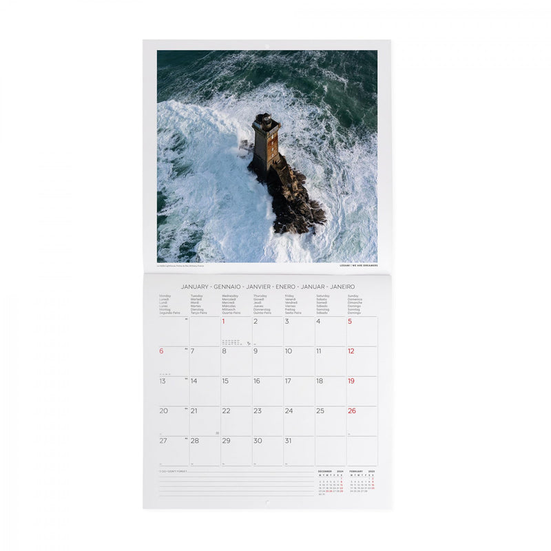 Calendario da Muro 2025 - Lighthouses Of The World - 30 x 29 cm