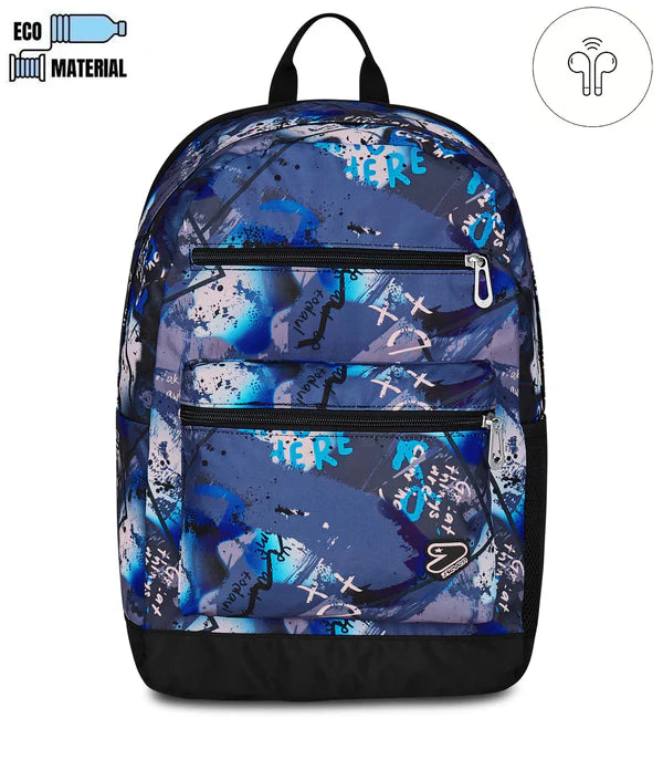 Zaino Seven Reversibile Backpack Dark Spots in GRS con Earphones Wireless