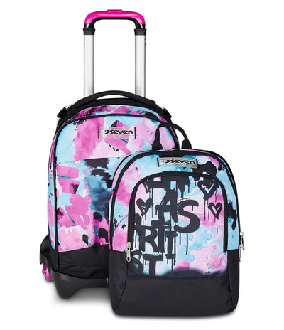 Zaino Trolley Jack Seven Detach a 3 Ruote Quick Graffiti Girl