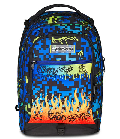 Zaino Trolley Jack Seven a 3 Ruote Scribbled Flame