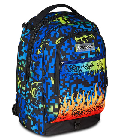 Zaino Trolley Jack Seven a 3 Ruote Scribbled Flame
