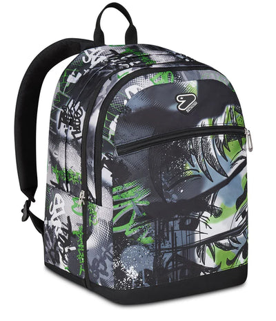 Zaino Seven Pro XXL in GRS Reversible Detach Gray Shadow Graffiti Green