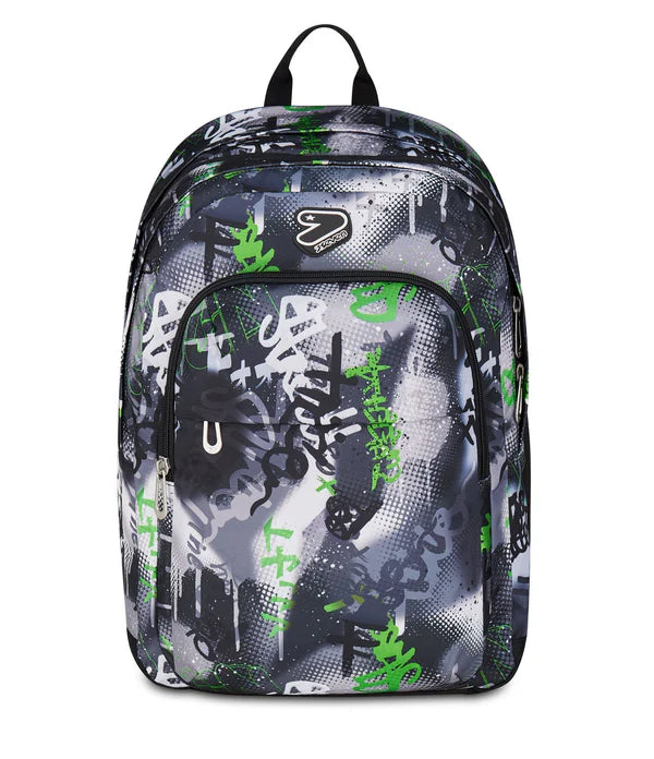 Zaino Seven Pro XXL in GRS Reversible Detach Gray Shadow Graffiti Green