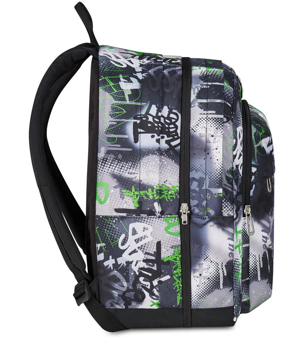 Zaino Seven Pro XXL in GRS Reversible Detach Gray Shadow Graffiti Green