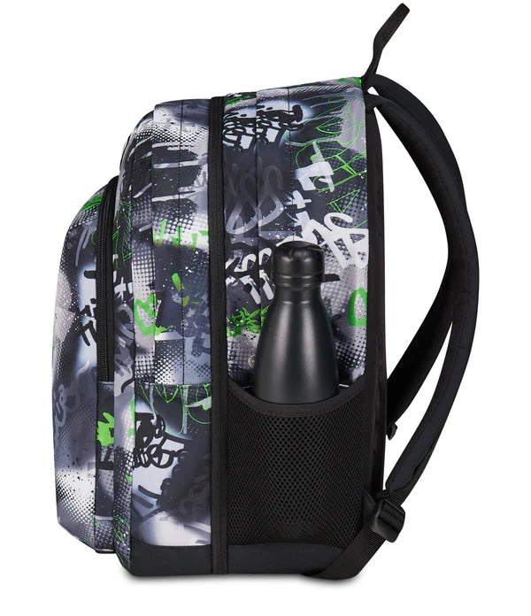 Zaino Seven Pro XXL in GRS Reversible Detach Gray Shadow Graffiti Green