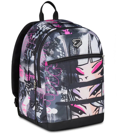 Zaino Seven Pro XXL in GRS Reversible Detach Gray Shadow Graffiti PInk