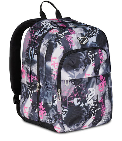 Zaino Seven Pro XXL in GRS Reversible Detach Gray Shadow Graffiti PInk
