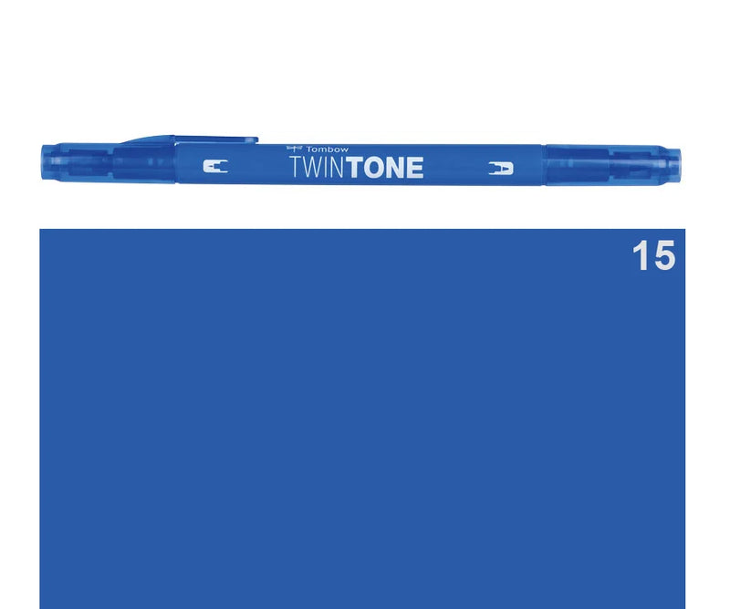 Marker Twin Tone Tombow con Doppia Punta Blu