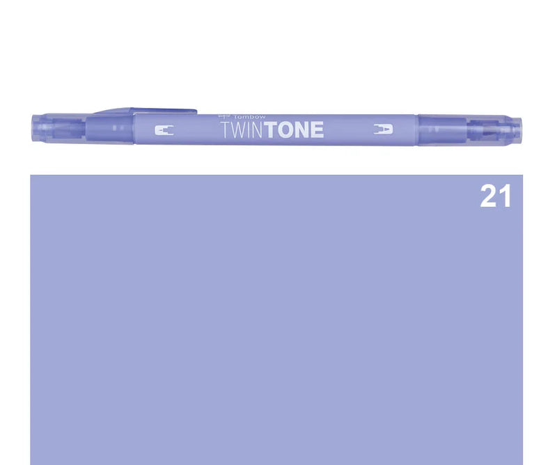 Marker Twin Tone Tombow con Doppia Punta Viola Pallido